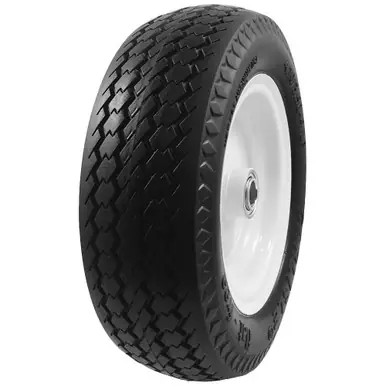 4.10/3.50-4 Carlstar Flat Free Sawtooth Assembly 39A3Black Wall Tire 483801 Buy Today