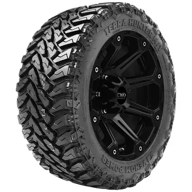 35x12.50R20LT Venom Power Terra Hunter M/T 125Q LRF Black Wall Tire TVPMT18 Free Returns