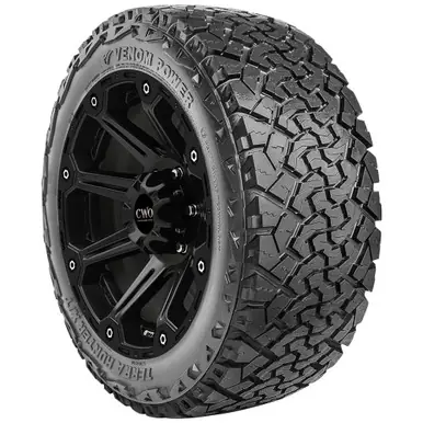 Crafted 35x12.50R20LT Venom Power Terra Hunter X/T 125R LRF Black Wall Tire TVPXT09