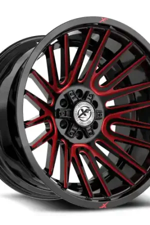 Order Now XF Off-Road XF-234 6x135/6x139.7 17x9 +0 Gloss Black & Red Machined