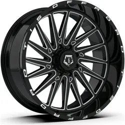 TIS 547BM 6X135/6x139.7 26x12 -44 Gloss Black w/Milled Accents Fresh Stock