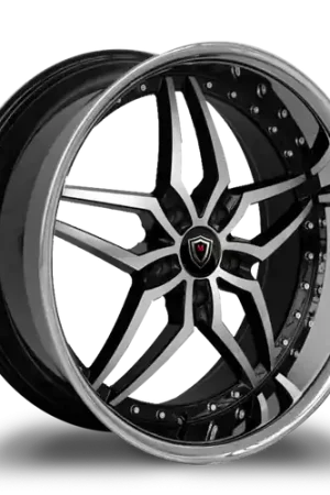 Express Delivery MARQUEE WHEELS M5331 5x112 20x10.5+38 BLACK / MACHINED/STAINLESS LIP