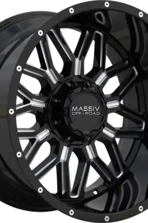 MASSIV OFF-ROAD OR1 5X127/5X139.7 20x12 -44 BLACK AND MILLED Affordable