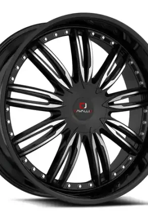 Cavallo CLV-54 5x108/5x114.3 18x8 +35 Gloss Black & Machined In Demand