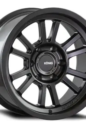 Genuine Konig HT2 5X127 17x9-12 Matte Black