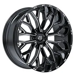 Shop Now TIS 565BM 6x139.7 22x12 -44 Black w/Milled Accents