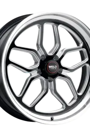 Buy Direct WELD Performance Laguna 5x120.65 18x9.5 +50 Gloss Black/Milled Diamond Cut Lip