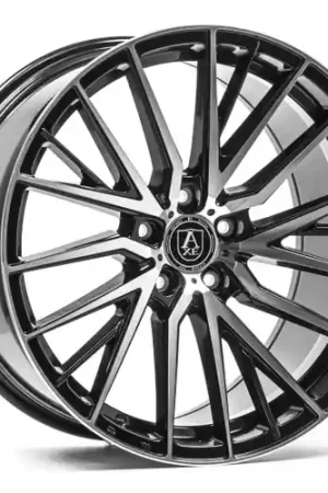 Premium Axe EX40 5x127 22X9+35 BLACK AND POLISHED FACE