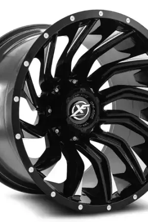 XF Off-Road XF-224 5x139.7/5x150 20x9 +12 Gloss Black & Milled Free Returns