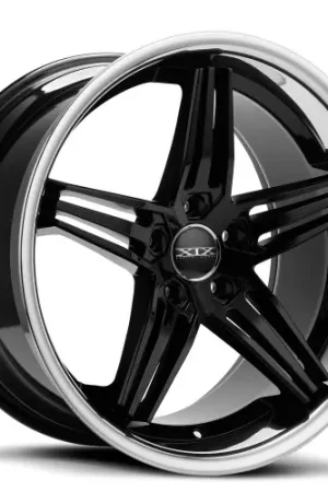 XIX Wheels XIX 63 5x120 20x9 +30 Gloss Black with Stainless Steel Lip Final Sale