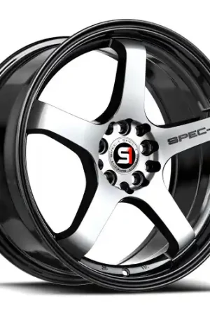 Spec-1 SPT-31 5x110/5x114.3 17x7.5 +42 Gloss Black & Machined One Day Deal