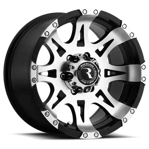 Direct From Factory Raceline 982 Raptor 8x165.1 18x9 +20 Black with Machined Accents