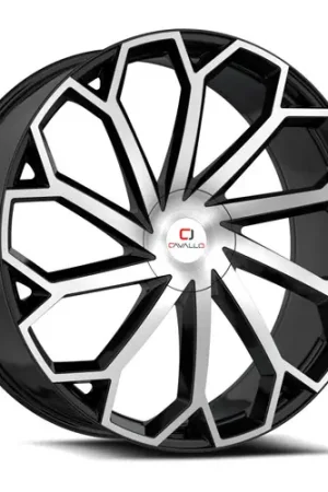 Cavallo CLV-51 4x100/4x114.3 18x8 +35 Gloss Black & Machined No Minimum Order