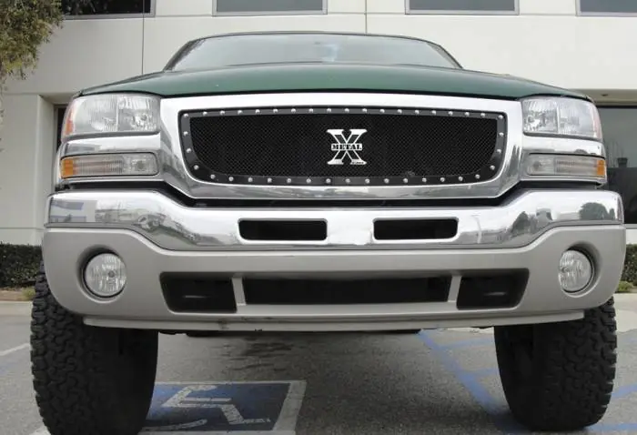 Shop Now GMC Sierra T-Rex X-Metal Series Studded Main Grille - All Black - 6712001