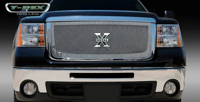 GMC Sierra T-Rex X-Metal Series Studded Main Grille - Polished Stainless Steel - 6712060 One Day Deal