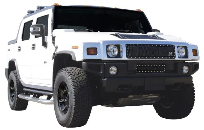 Weekend Sale Hummer H2 T-Rex X-Metal Series Studded Main Grille - All Black - 6712901