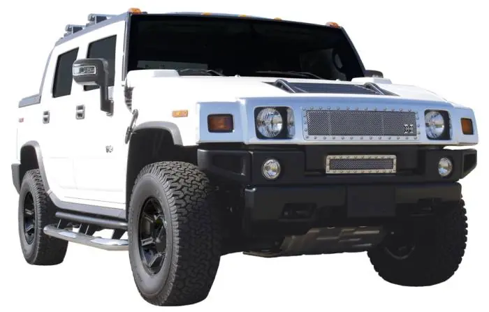 Hummer H2 T-Rex X-Metal Series Studded Main Grille - Polished Stainless Steel - 6712900 In Demand