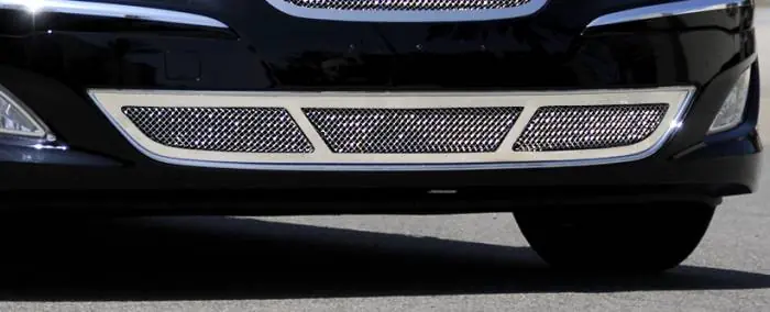 New Arrival Hyundai Genesis T-Rex Upper Class Polished Stainless Bumper Mesh Grille with Formed Mesh Center - 55498