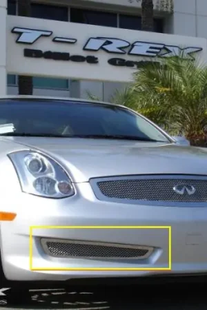 New Release Infiniti G35 2DR T-Rex Upper Class Polished Stainless Bumper Mesh Grille - 2PC - 55794