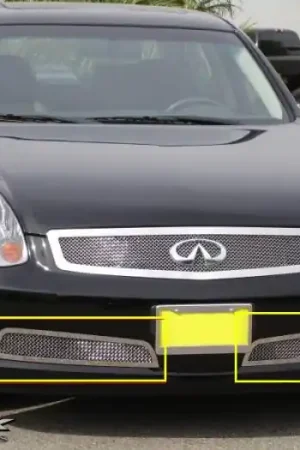 Infiniti G35 4DR T-Rex Upper Class Polished Stainless Bumper Mesh Grille - 2PC - 55799 Special Discount