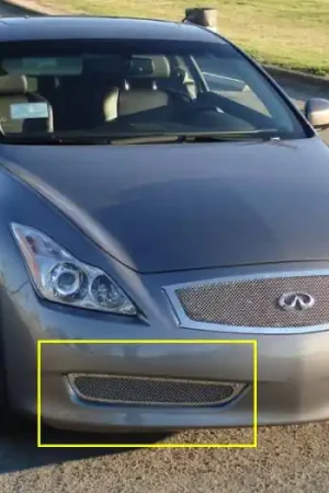 Affordable Infiniti G37 T-Rex Upper Class Polished Stainless Bumper Mesh Grille - 2PC - 55811