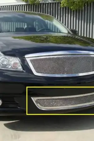 New Release Infiniti M35 T-Rex Upper Class Polished Stainless Bumper Mesh Grille with Formed Mesh Center - 55722