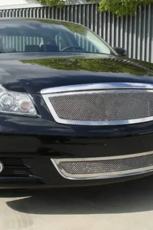 Warranty Included Infiniti M45 T-Rex Upper Class Polished Stainless Mesh Grille with Formed Mesh Center - 54722