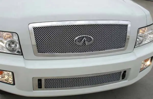 Infiniti QX T-Rex Hybrid Series Grille - Chrome Edition with Wire Mesh - 80791 Best Seller