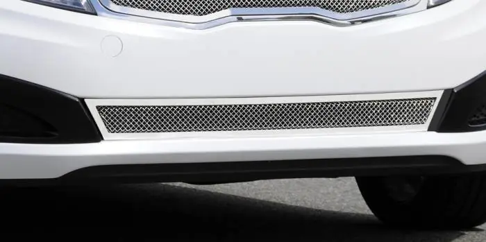 Wholesale Kia Optima T-Rex Upper Class Polished Stainless Bumper Mesh Grille with Formed Mesh Center - 55320
