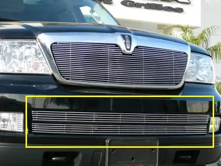 Limited Edition Lincoln Navigator T-Rex Bumper Billet Grille Insert - 4 Bars - 2PC - 25699