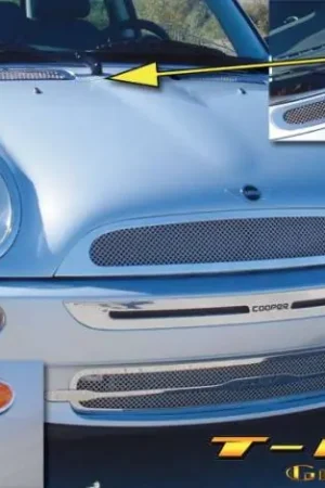 Place Order Mini Cooper T-Rex Upper Class Polished Stainless Mesh Grille Kit - 54991