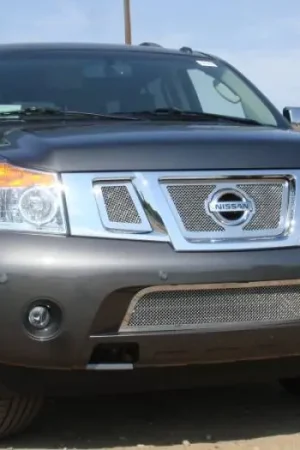 Nissan Armada T-Rex Upper Class Polished Stainless Mesh Grille with Logo Opening - 3PC - 54782 Handmade