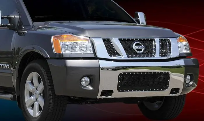 Nissan Titan T-Rex X-Metal Series Studded Main Grille - All Black - 3PC - 6717801 Fresh Stock