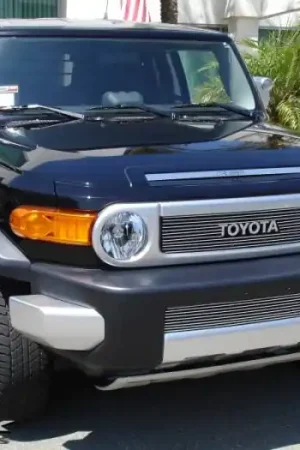 Low Price Toyota FJ Cruiser T-Rex Billet Grille Overlay - Bolt On with logo Opening - 12 Bars - 21932