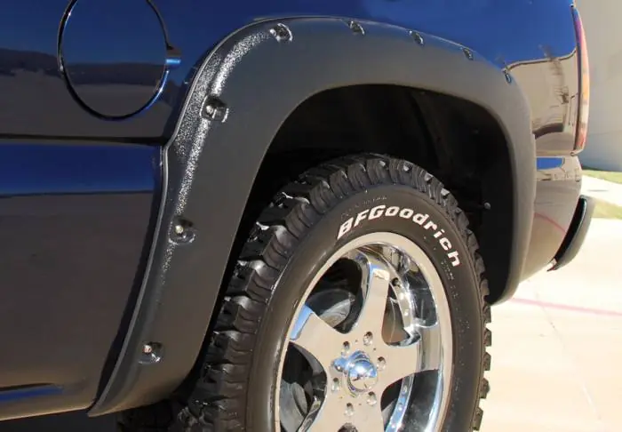 Chevrolet Silverado Prestige Rear Pair RX Rivet Style Standard Fender Flare Set - RX103SB Direct From Manufacturer