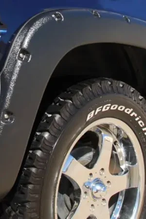 Chevrolet Silverado Prestige Rear Pair RX Rivet Style Textured Fender Flare Set - RX103TB Price Drop