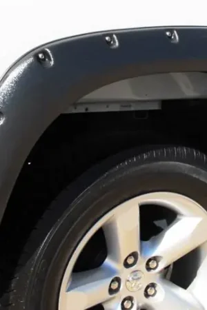 Dodge Ram Prestige Rear Pair RX Rivet Style Textured Fender Flare Set - RX203TB Direct From Factory