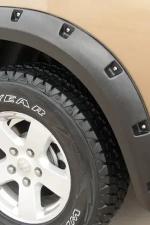 Modern Dodge Ram Prestige Rear Pair RX Rivet Style Textured Fender Flare Set - RX204TB