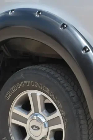 Certified Ford F150 Prestige Rear Pair RX Rivet Style Textured Fender Flare Set - RX310TB