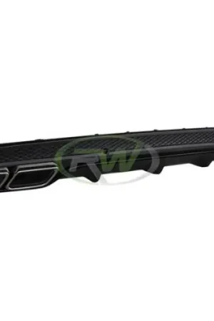 Mercedes C-Class Rear Diffuser Conversion Kit w/ Chrome Tips mercw20532-chrome Express Delivery