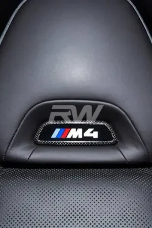 BMW M Carbon Fiber Seat Emblem Cover - CF Bucket Seats bmwg87047-2 Mega Sale