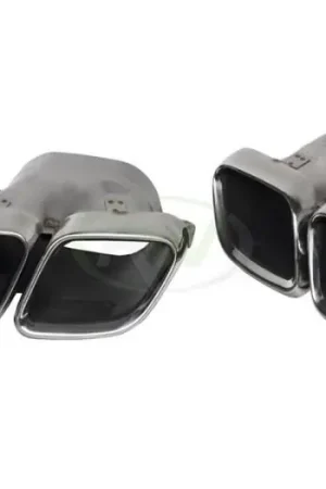 High Quality Mercedes W205 C63/C63S 19+ Polished Chrome Exhaust Tips mercw20546-2