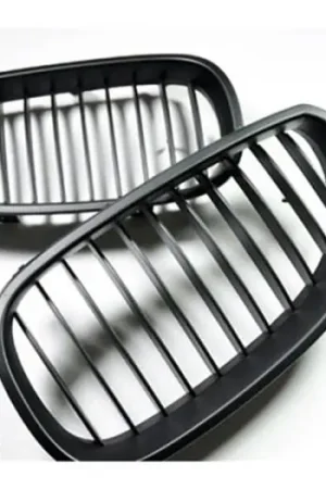 Viral BMW E60 E61 Matte Black Kidney Grilles bmwe60026