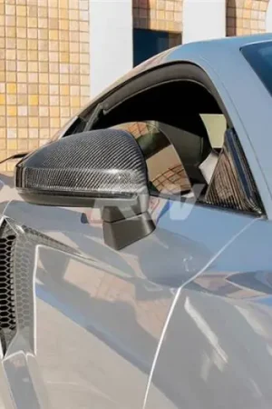 Fan Favorite Audi R8 4S Carbon Fiber Mirror Cap Replacements audir805-bsd