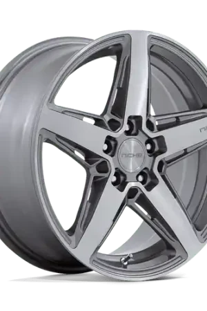 Hot Deal Niche 1PC M270 TERAMO 5X108 18X8 +40 ANTHRACITE BRUSHED FACE TINT CLEAR