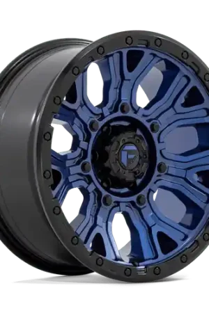 Luxury Fuel 1PC D827 TRACTION 6X135 20X9 +1 DARK BLUE WITH BLACK RING