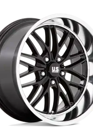 Mega Sale US Mag 1PC U138 SANTA CRUZ 5X127 20X8.5 +6 GLOSS BLACK WITH DIAMOND CUT LIP