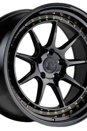 Fresh Stock Aodhan DS-X 5x114.3 19x9.5 +15 Gloss Black W /Gold Rivets
