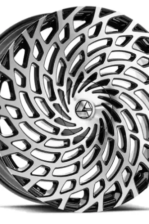 Azara AZA-523 5x115/5x120 28x9.5 +32 Gloss Black & Machined Trusted Brand