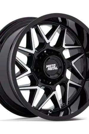 Moto Metal MO812 TURBINE 6X139.7 20x9 +1 GLOSS BLACK W/ MACHINED FACE Warranty Included